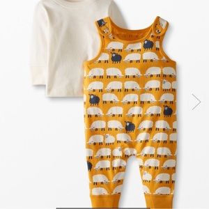 Hanna Andersson Black Sheep overall set